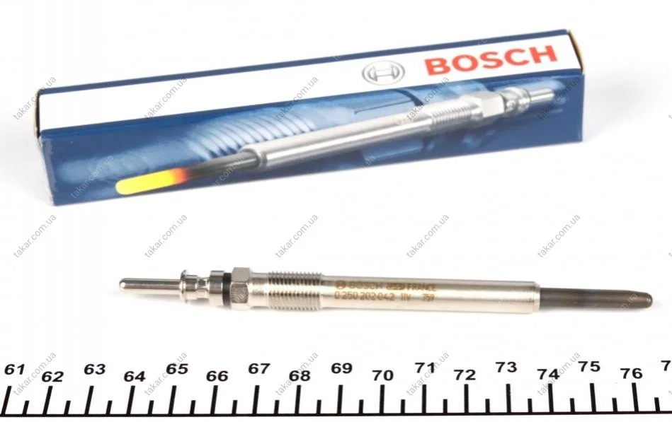 Свеча накаливания 11V, 134мм BOSCH 0 250 202 042 (фото 1)
