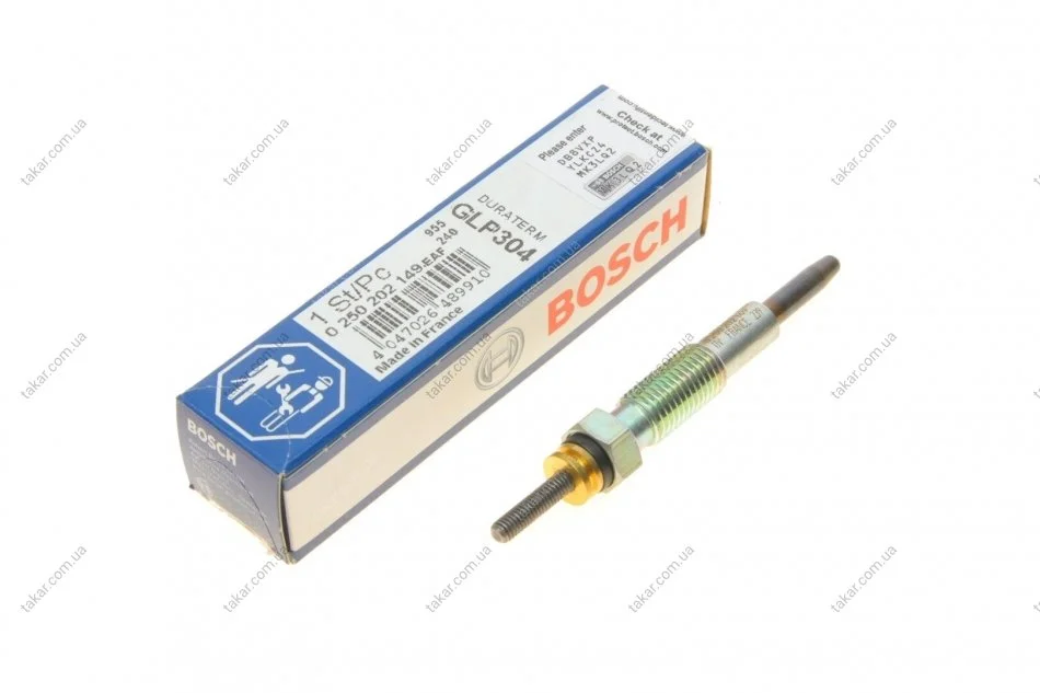 Свічка розжарювання 11V, 87.55мм BOSCH 0 250 202 149 (фото 1)