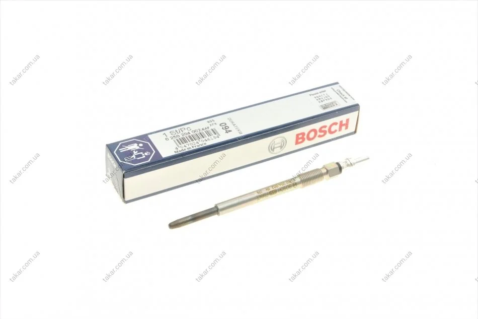 Свічка розжарювання 11V, 125мм BOSCH 0 250 204 002 (фото 1)