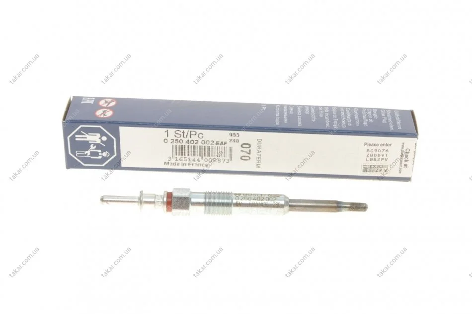 Свеча накаливания 5V, 106мм BOSCH 0 250 402 002 (фото 1)