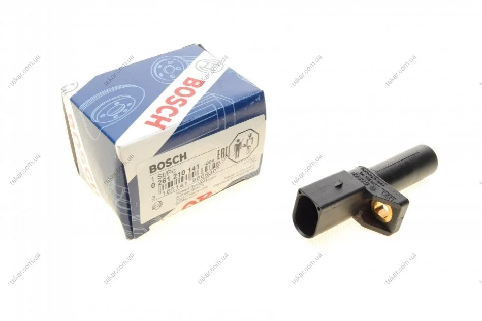 Датчик положения (оборотов) коленвала BOSCH 0 261 210 141 (фото 1)
