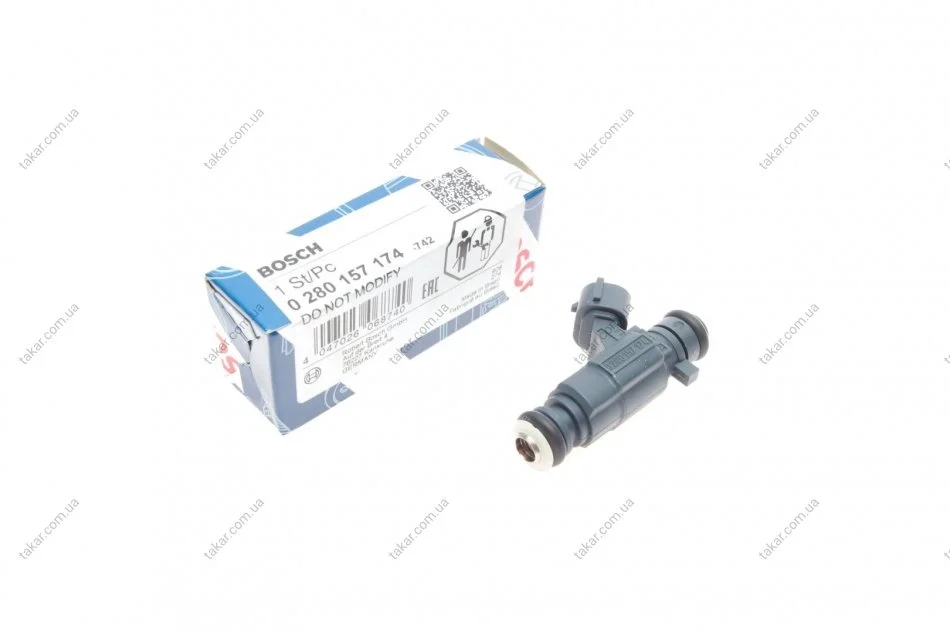 Форсунка бензин HYUNDAI/KIA Accent/i30/Cee\'d/Cerato/Soul \'\'1,4-1,6 \'\'06>> BOSCH 0280157174 (фото 1)
