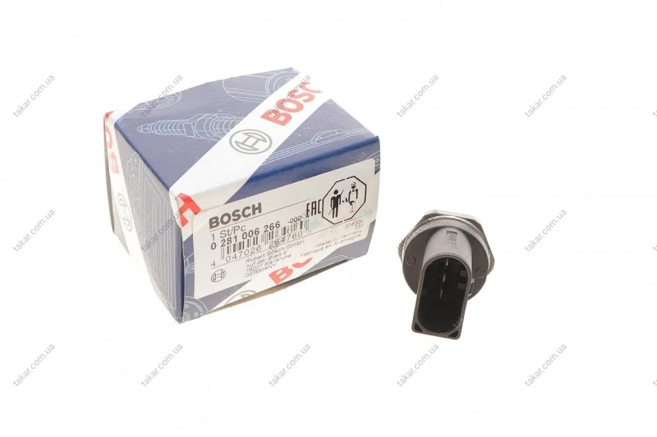 Датчик давления топлива BOSCH 0281006266 (фото 1)