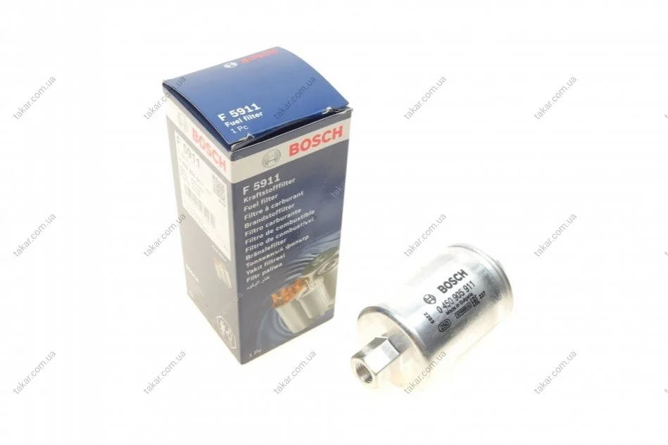 Паливний прямоточний фільтр бензин BOSCH 0 450 905 911 (фото 1)