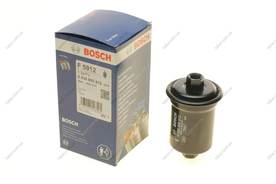 Топливный прямоточный фильтр бензин BOSCH 0 450 905 912 (фото 1)