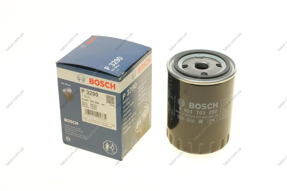 Масляний фільтр гвинт накручуваний BOSCH 0 451 103 290 (фото 1)