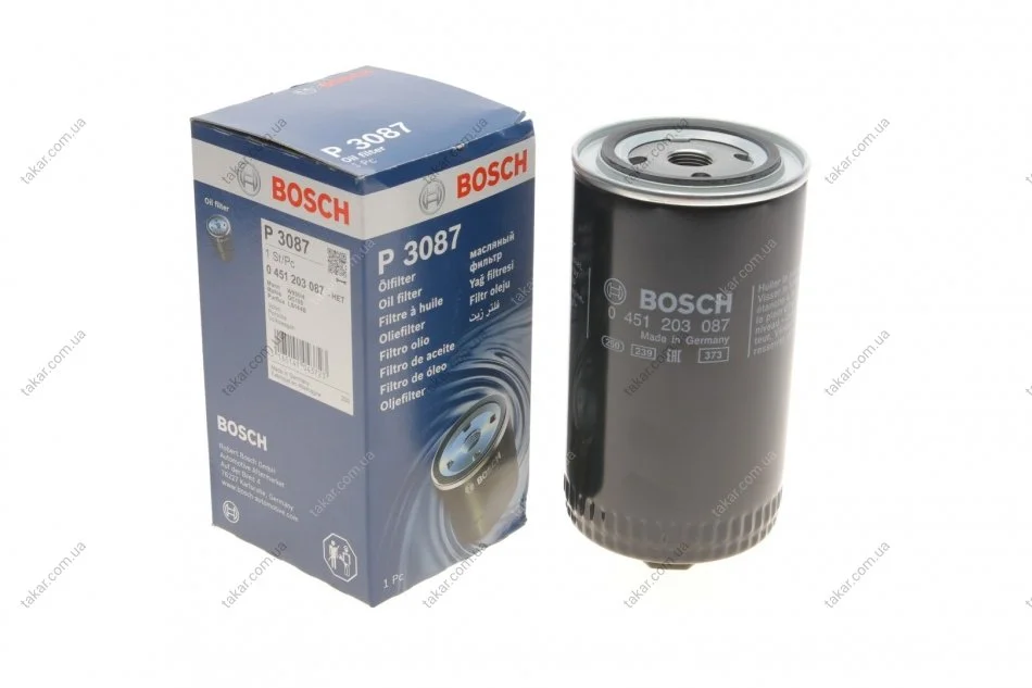 Масляный фильтр винт накручеваемый BOSCH 0 451 203 087 (фото 1)