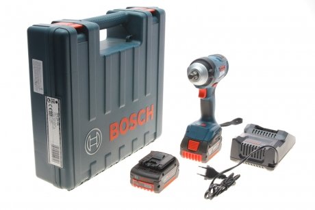 Гайковерт акумуляторний 1/2" (400 Nm) 18V з 2 акб + зарядний пристрій BOSCH 06019K0020