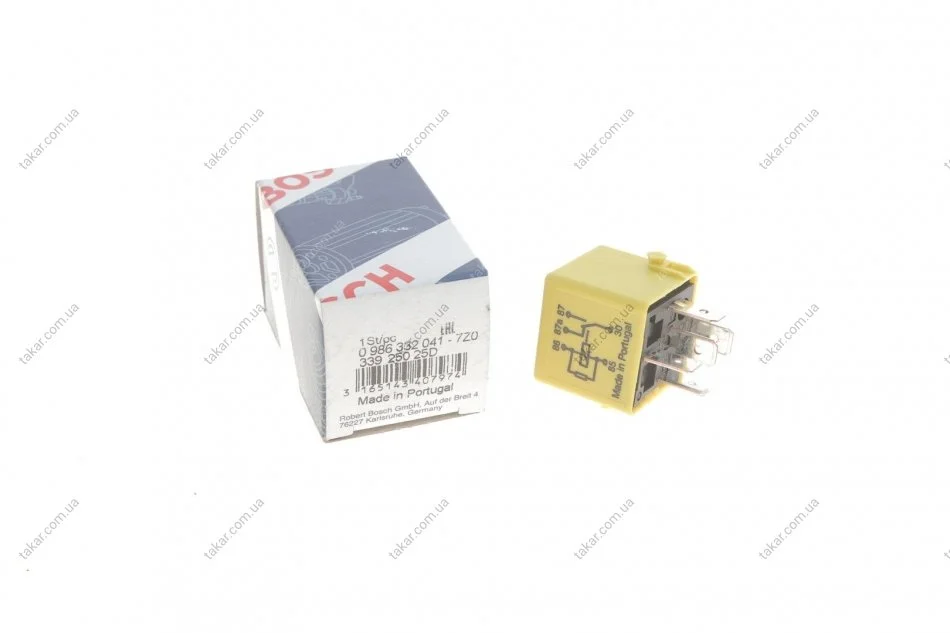 Автомобільне реле 12V BOSCH 0 986 332 041 (фото 1)