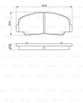 Тормозные колодки передние дисковые BOSCH 0986424297