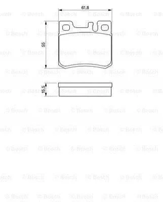 Гальмівні колодки задні дискові BOSCH 0986424358 (фото 1)
