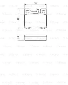 Гальмівні колодки задні дискові BOSCH 0986424358