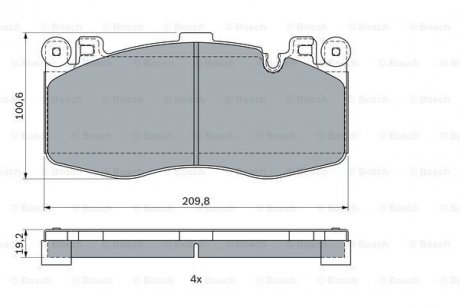 Гальмівні колодки дискові BOSCH 0986424387 (фото 1)