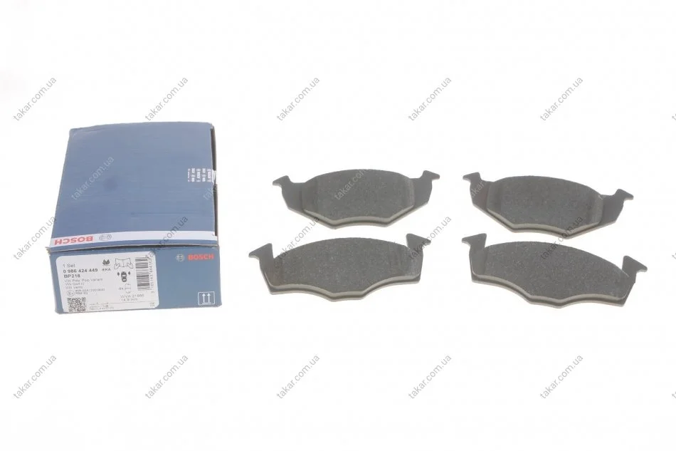 Гальмівні колодки передні дискові BOSCH 0986424449 (фото 1)