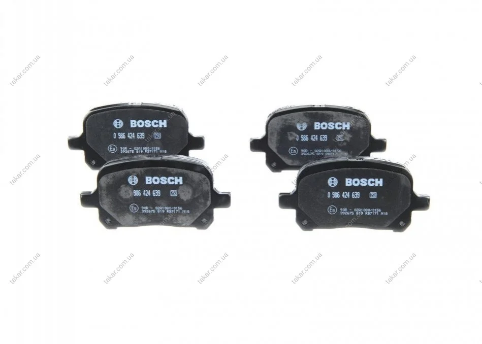Тормозные колодки передние дисковые BOSCH 0986424639 (фото 1)