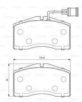 Тормозные колодки дисковые BOSCH 0986424664 (фото 1)