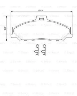 Тормозные колодки передние дисковые BOSCH 0986424720
