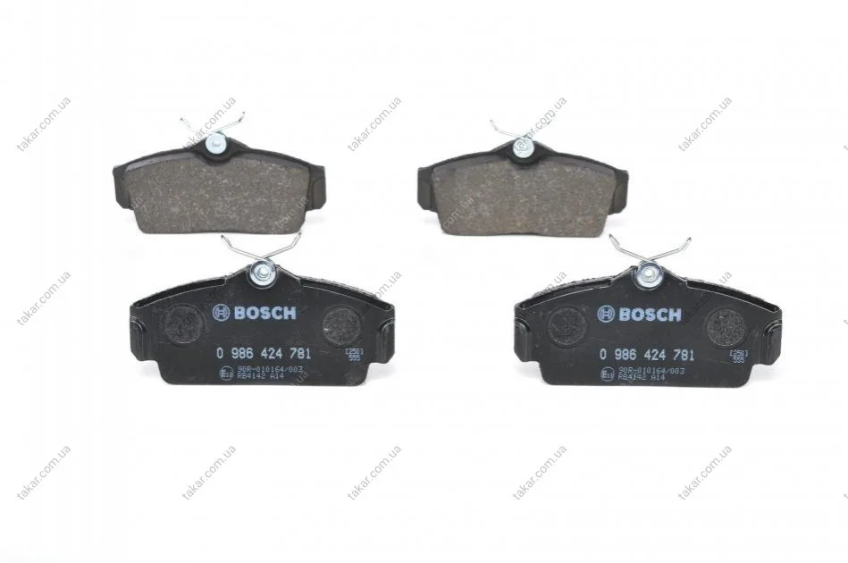 Тормозные колодки дисковые BOSCH 0986424781 (фото 1)