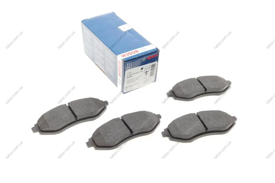 Гальмівні колодки передні дискові BOSCH 0 986 424 818 (фото 1)