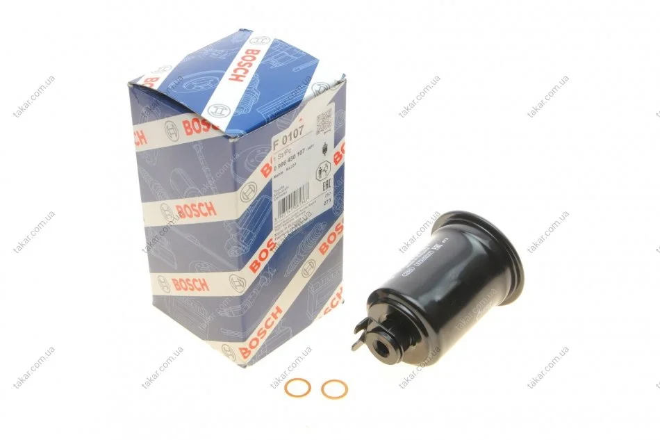 Паливний фільтр 0107 TOYOTA/MITSUBISHI Corolla,Carina,Corona,Galant -97 BOSCH 0986450107 (фото 1)