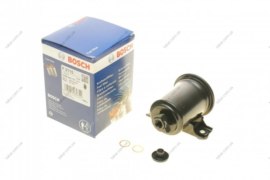 Топливный прямоточный фильтр бензин BOSCH 0 986 450 115 (фото 1)