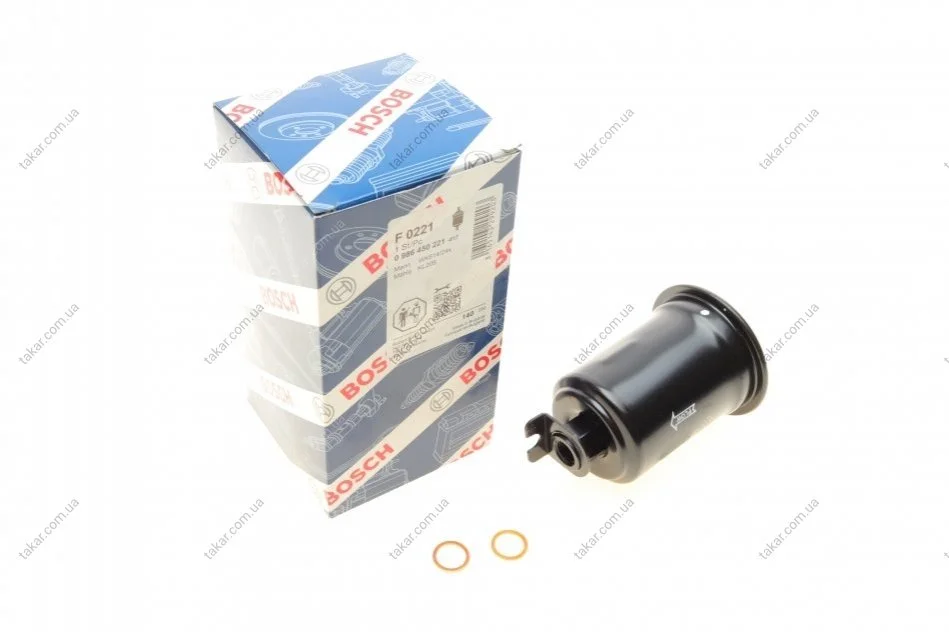 Топливный прямоточный фильтр бензин BOSCH 0 986 450 221 (фото 1)