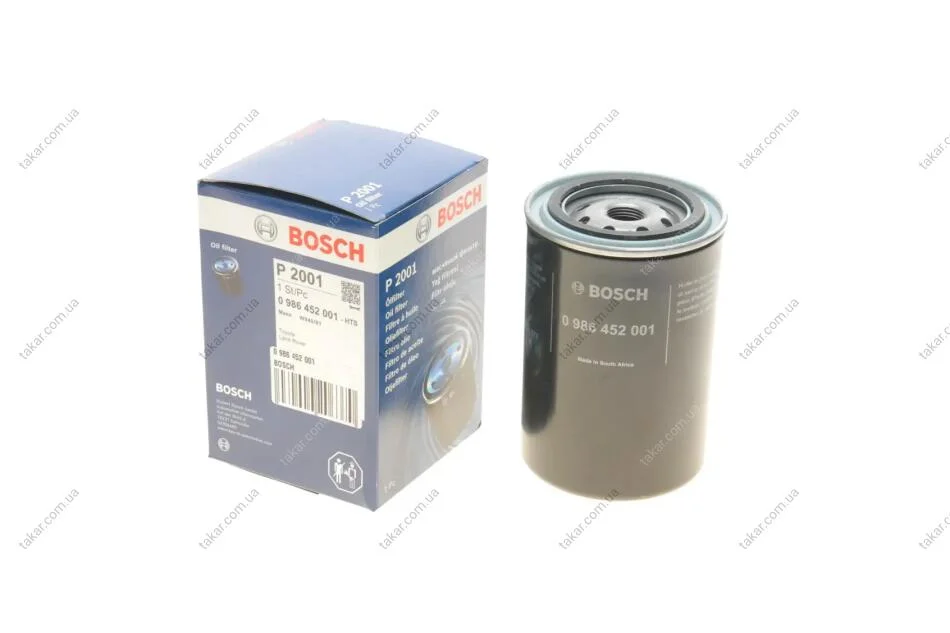Масляный фильтр винт накручеваемый BOSCH 0 986 452 001 (фото 1)