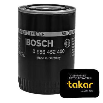 Фото масляный фильтр винт накручеваемый BOSCH 0 986 452 400 Масляный фильтр винт накручеваемый BOSCH 0 986 452 400