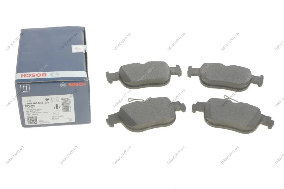 Колодки гальмівні дискові AUDI/FORD/SKODA/VW A3/Connect/Octavia \'\'R \'\'19>> BOSCH 0986460083 (фото 1)
