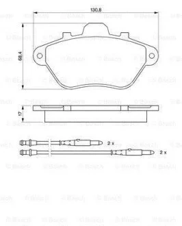 Гальмівні колодки передні дискові BOSCH 0986460950