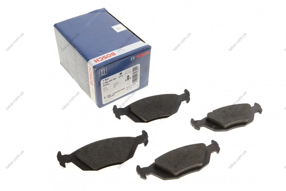 Тормозные колодки задние дисковые BOSCH 0986460996 (фото 1)