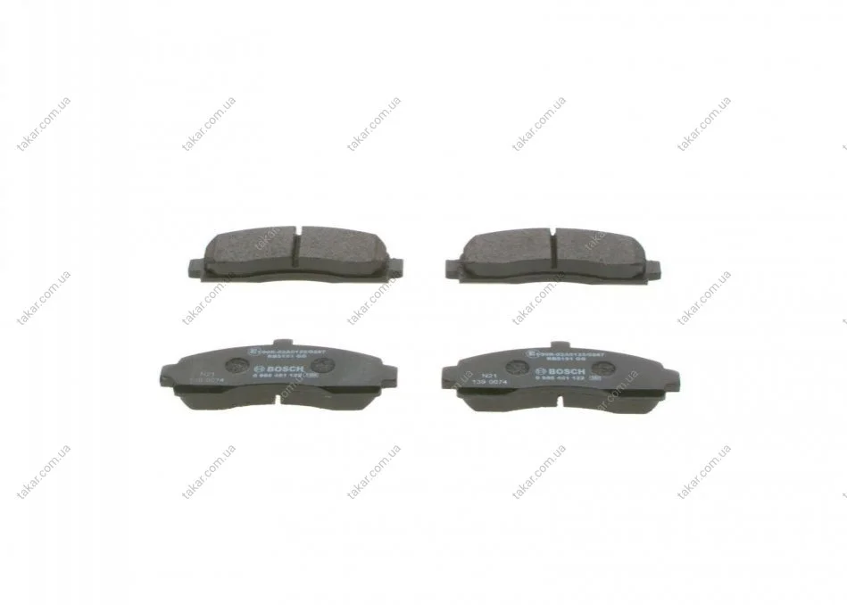 Тормозные колодки передние дисковые BOSCH 0986461122 (фото 1)