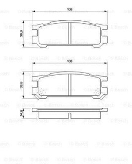 Тормозные колодки дисковые SUBARU SVX 3.3i/Impreza/Legacy -98 BOSCH 0986461143