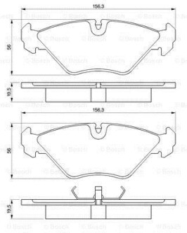 Тормозные колодки дисковые передние 0 986 461 766 BOSCH 0986461766 (фото 1)