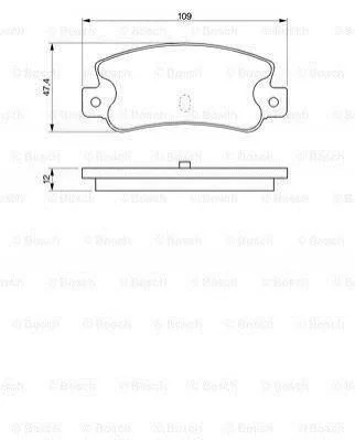 Гальмівні колодки задні дискові BOSCH 0986461770 (фото 1)