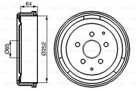Барабан тормозной BOSCH 0986477033
