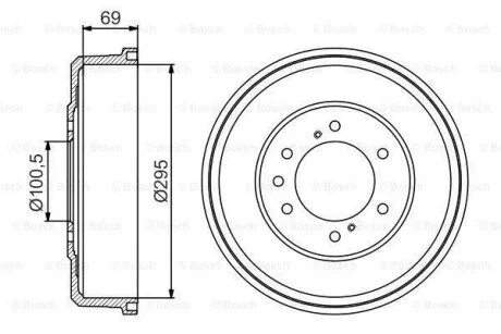 Барабан тормозной BOSCH 0986477165