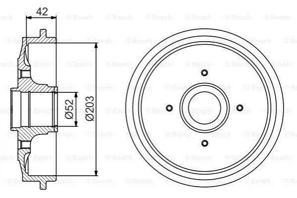Тормозной барабан BOSCH 0986477201 (фото 1)