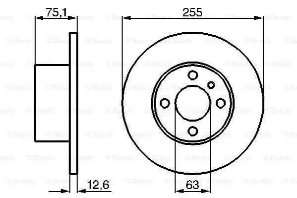 Тормозной диск BOSCH 0986478032 (фото 1)