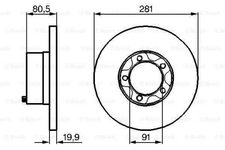 Тормозной диск VW Serie LT F BOSCH 0986478138