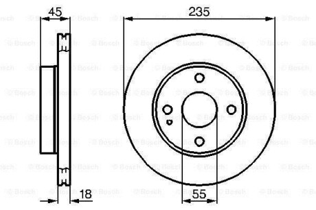 Гальмівний диск MAZDA 121/121/Metro/323/MX-5 \'\'F BOSCH 0986478241