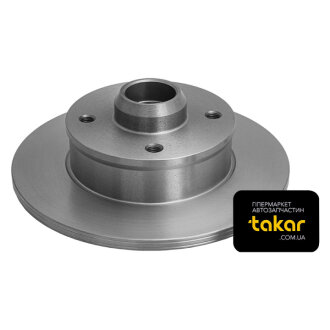 Гальмівний диск двосторонній на задній міст повний (невентильований) 4 промаслений BOSCH 0986478331