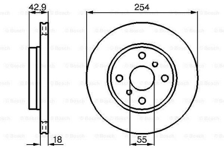 Диск тормозной TOYOTA Paseo,Sera 1,5 88-99 BOSCH 0986478585