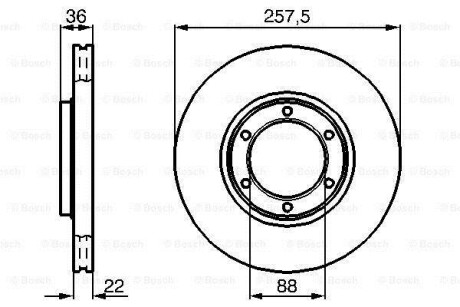 Диск гальмівний BOSCH 0986478596