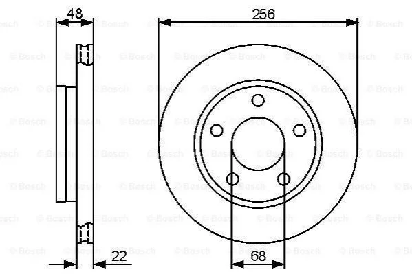 Тормозной диск BOSCH 0986479463 (фото 1)