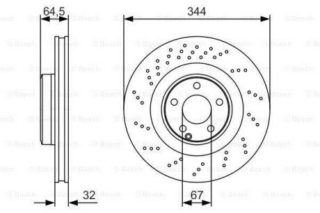 Диск гальмівний BOSCH 0986479A17