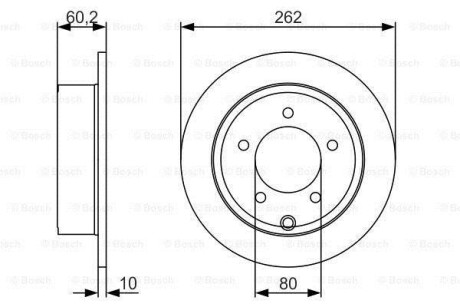 ДИСК тормозной задний BOSCH 0 986 479 A39