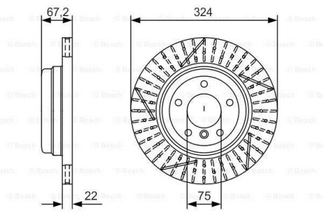 Тормозной диск BOSCH 0986479A78 (фото 1)