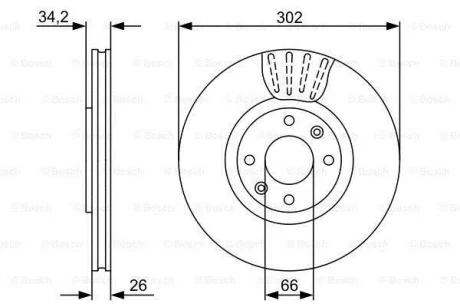 Диск гальмівний BOSCH 0986479C72