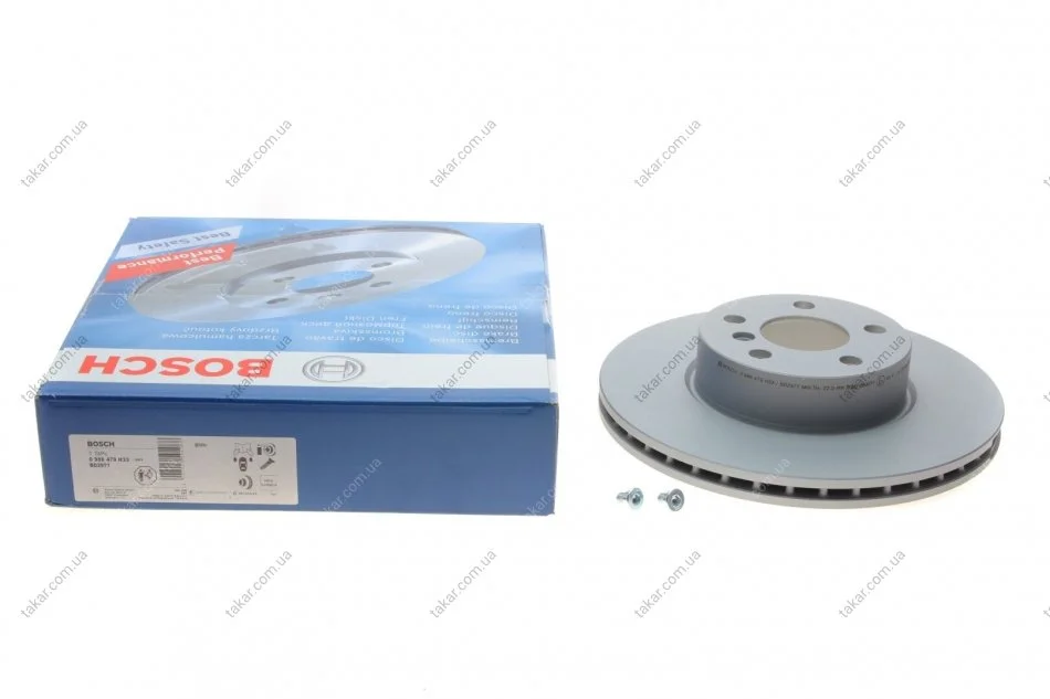 Торзмозной диск двухсторонний на передний мост вентилируемый 5 BOSCH 0986479H33 (фото 1)